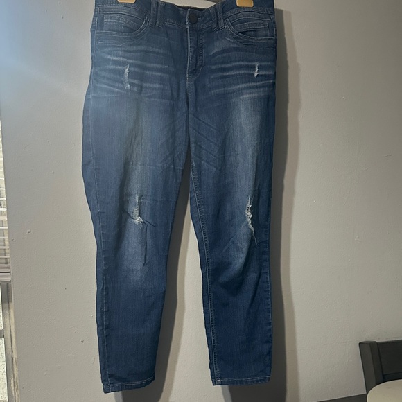 Democracy Distressed Blue Slim Jeans - Picture 5 of 6
